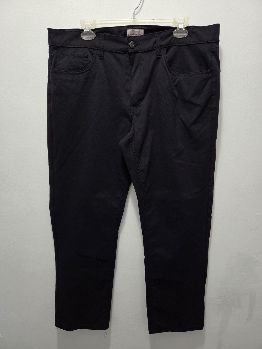 Weatherproof W38 L30 Vintage Men's Black Chino Pants - Classic Tailored Fit